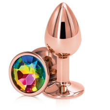 Металлическая анальная пробка Ns novelties Rear Assets Rose Gold Small Rainbow Металлическая анальная пробка Ns novelties Rear Assets Rose Gold Small Rainbow