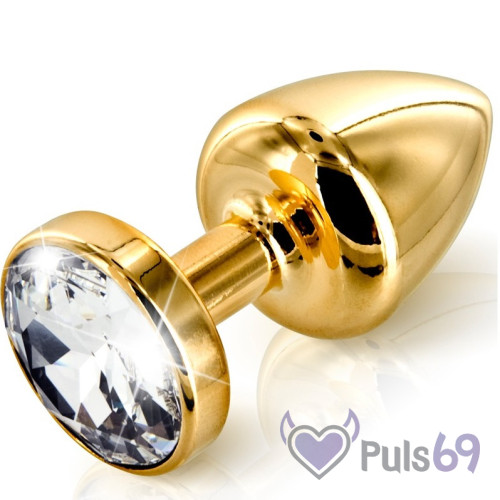 Анальная пробка с кристаллом Сваровски Diogol ANNI Round Gold