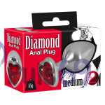 Анальная пробка с кристалликом Diamond Anal Plug medium от Orion