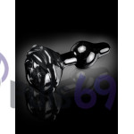 Анальная пробка Pipedream Icicles No. 77 с розой