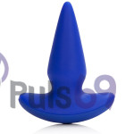 Анальная пробка с вибрацией Vibrating Risque Plug Blue от California Exotic