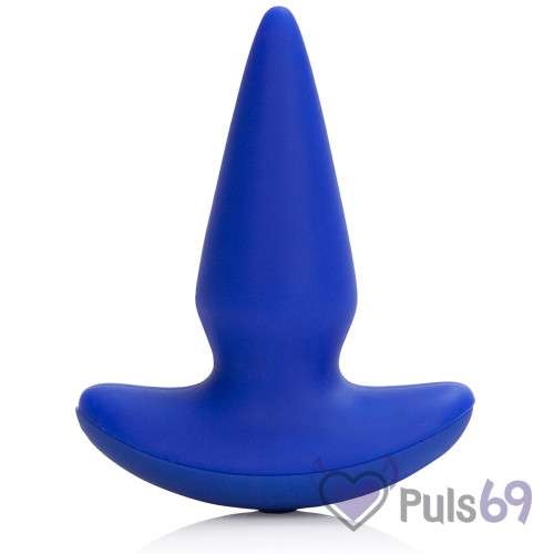 Анальная пробка с вибрацией Vibrating Risque Plug Blue от California Exotic