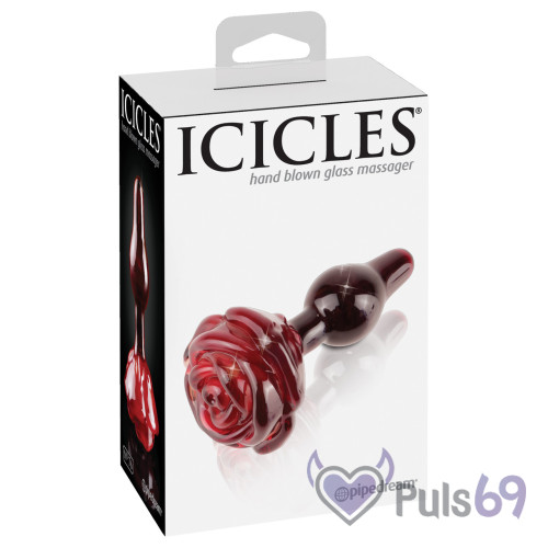 Анальная пробка Pipedream Icicles No. 76 с розой Анальная пробка Pipedream Icicles No. 76 с розой