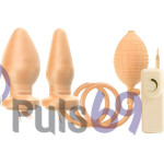 Анальная пробка Butt Plug с грушей и вибрацией от Seven Creations