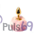 Анальная пробка с хвостиком Dolce Piccante Jewellery Plug with Tail Small