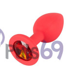 Анальная пробка  Colorful Joy Jewel Red Plug Small от Orion