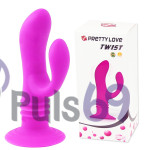 Анальная пробка с вибрацией Twist на присоске от Pretty Love