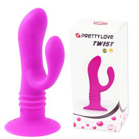 Анальная пробка с вибрацией Twist на присоске от Pretty Love