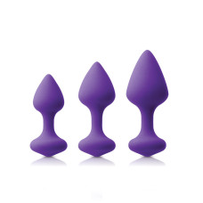 Набор анальных пробок NS Novelties Inya Triple Kiss Trainer Kit Purple Набор анальных пробок NS Novelties Inya Triple Kiss Trainer Kit Purple