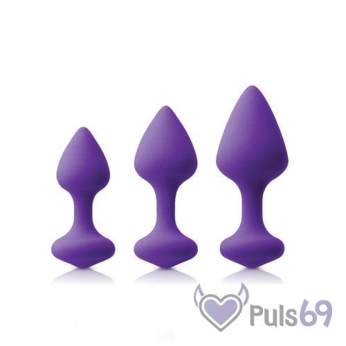 Набор анальных пробок NS Novelties Inya Triple Kiss Trainer Kit Purple