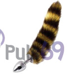 Анальная пробка с хвостиком Dolce Piccante Jewellery Plug with Tail Small