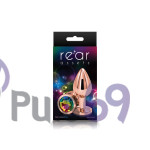 Металлическая анальная пробка Ns novelties Rear Assets Rose Gold Rainbow Medium