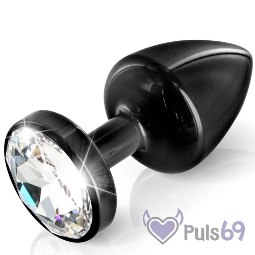Анальная пробка с кристаллом Сваровски Diogol ANNI Round black T3