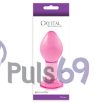 Анальная пробка NS Novelties Crystal Premium Glass Large Pink