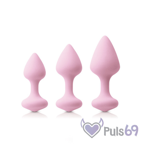 Набор анальных пробок NS Novelties Inya Triple Kiss Trainer Kit Pink