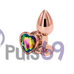 Металлическая анальная пробка Ns novelties Rear Assets Rose Gold Heart Small