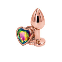 Металлическая анальная пробка Ns novelties Rear Assets Rose Gold Heart Small Металлическая анальная пробка Ns novelties Rear Assets Rose Gold Heart Small
