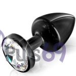 Анальная пробка с кристаллом Сваровски Diogol ANNI round black