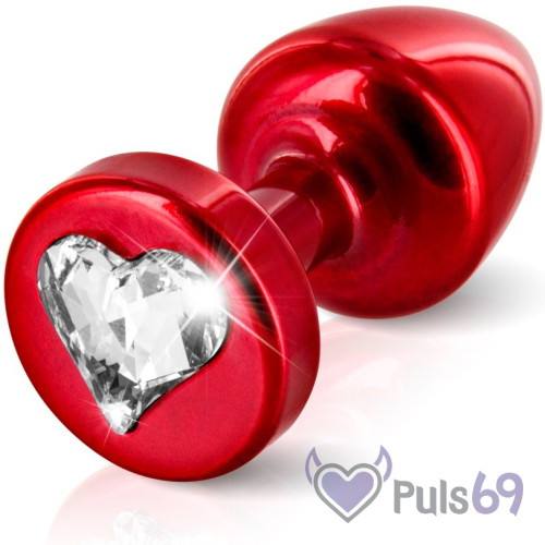 Анальная пробка с кристаллом Сваровски Diogol Anni R Heart Red