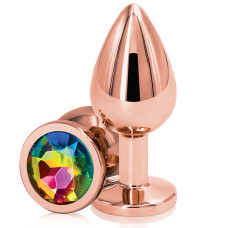 Металлическая анальная пробка Ns novelties Rear Assets Rose Gold Rainbow Medium Металлическая анальная пробка Ns novelties Rear Assets Rose Gold Rainbow Medium