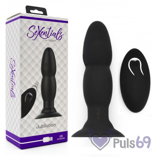 Анальная пробка с вибрацией и ротацией SeXentials Jubilation Plug от Toy Joy