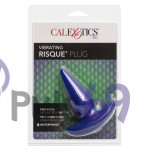 Анальная пробка с вибрацией Vibrating Risque Plug Blue от California Exotic