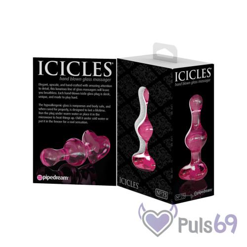 Анальная пробка Pipedream Icicles No. 75 с сердечком Анальная пробка Pipedream Icicles No. 75 с сердечком