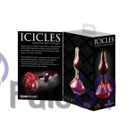 Анальная пробка Pipedream Icicles No. 76 с розой