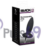 Анальная пробка с вибрацией Black Velvets Recharge Plug Small от Orion