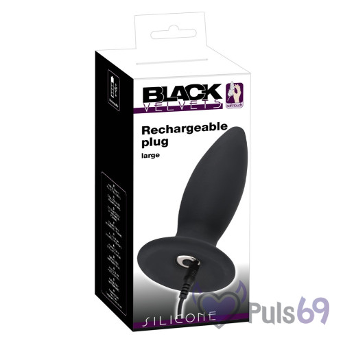 Анальная пробка с вибрацией Black Velvets Recharge Plug Large от Orion Анальная пробка с вибрацией Black Velvets Recharge Plug Large от Orion