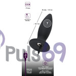 Анальная пробка с вибрацией Black Velvets Recharge Plug Large от Orion