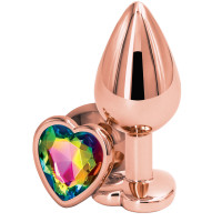 Металлическая анальная пробка Ns novelties Rear Assets Rose Gold Heart Medium Металлическая анальная пробка Ns novelties Rear Assets Rose Gold Heart Medium