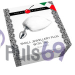 Анальная пробка с хвостиком Dolce Piccante Jewellery Plug with Tail Small
