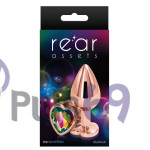 Металлическая анальная пробка Ns novelties Rear Assets Rose Gold Heart Medium