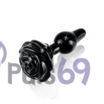 Анальная пробка Pipedream Icicles No. 77 с розой