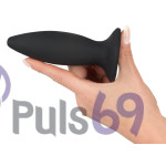 Анальная пробка с вибрацией Black Velvets Recharge Plug Medium от Orion