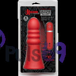 Большая анальная пробка с вибрацией Kink Vibrating Silicone Butt Plug Ridged 8