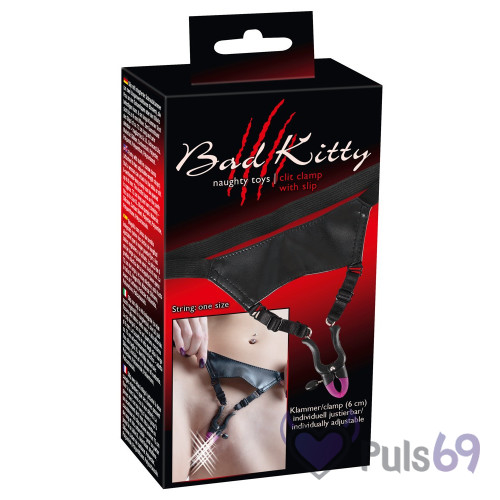 Трусики с зажимом для клитора Bad Kitty Clit String от Orion Трусики с зажимом для клитора Bad Kitty Clit String от Orion