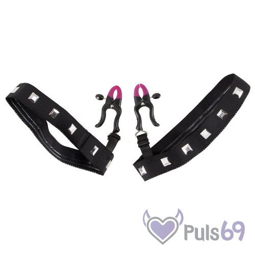 Подвязки с зажимами для половых губ Bad Kitty Garters with clamps от Orion Подвязки с зажимами для половых губ Bad Kitty Garters with clamps от Orion