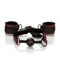 Набор для бондажа Scandal Breathable Ball Gag With Cuffs Набор для бондажа Scandal Breathable Ball Gag With Cuffs