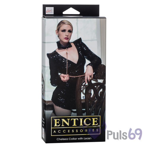 Элегантный ошейник с поводком Entice Chelsea Collar with Leash Элегантный ошейник с поводком Entice Chelsea Collar with Leash