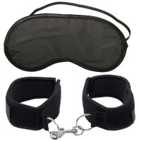 Наручники + маска на глаза First-Timer's Cuffs от Pipedream Products