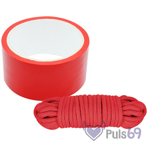 Бондажный набор лента и веревка для связывания Love Rope & bondage Ribbon от Dream Toys