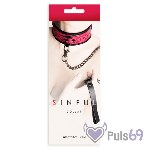 Элегантный ошейник с поводком NS Novelties Sinful Collar Элегантный ошейник с поводком NS Novelties Sinful Collar