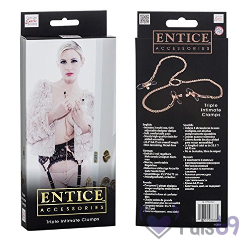 Зажимы для сосков и половых губ Entice Triple Intimate Clamps Зажимы для сосков и половых губ Entice Triple Intimate Clamps