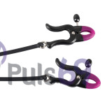 Зажимы для сосков с эрекционным кольцом Silicone Cock Ring & Clamps от Orion
