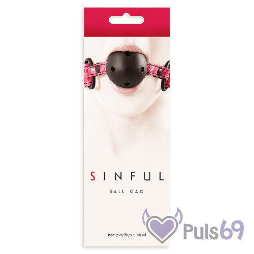 Кляп NS Novelties Sinful Ball Gag Pink Кляп NS Novelties Sinful Ball Gag Pink