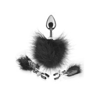 Зажимы для сосков и анальная пробка Feather Nipple Clamps and Butt Plug от Pipedream Зажимы для сосков и анальная пробка Feather Nipple Clamps and Butt Plug от Pipedream