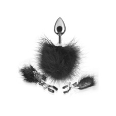 Зажимы для сосков и анальная пробка Feather Nipple Clamps and Butt Plug от Pipedream Зажимы для сосков и анальная пробка Feather Nipple Clamps and Butt Plug от Pipedream