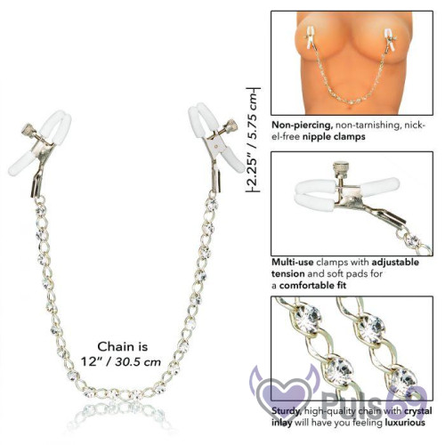 Зажимы для сосков Nipple Play Crystal Chain Nipple Clamps Зажимы для сосков Nipple Play Crystal Chain Nipple Clamps
